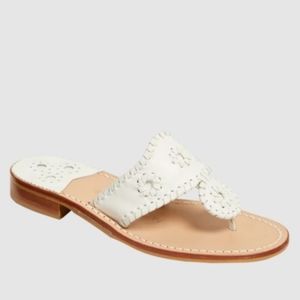 Jack Rogers Leather White Flat Sandal